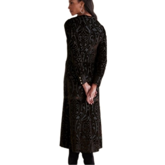Soft Surroundings NWT Hadley Velvet Dress Burnout Brocade Party Holiday Witchy - Picture 4 of 16